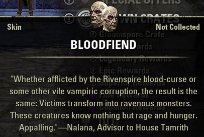 Bloodfiend Skin ESO