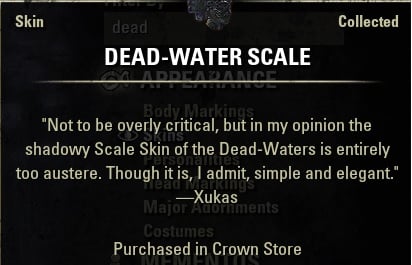Dead Water Skin eso