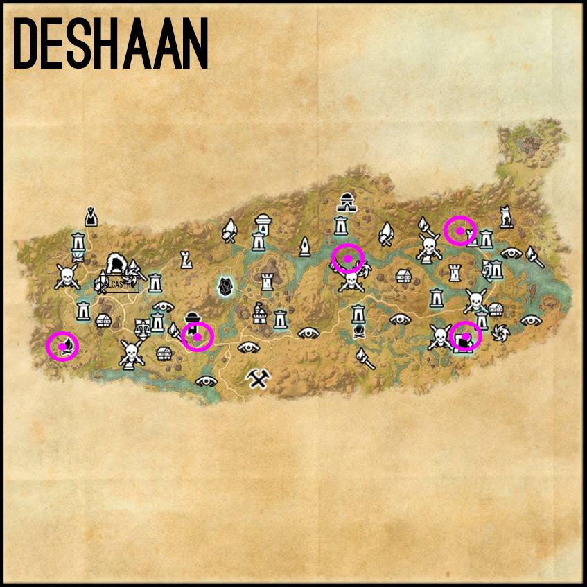 Deshaan Map for the Psijic Order Leveling Guide