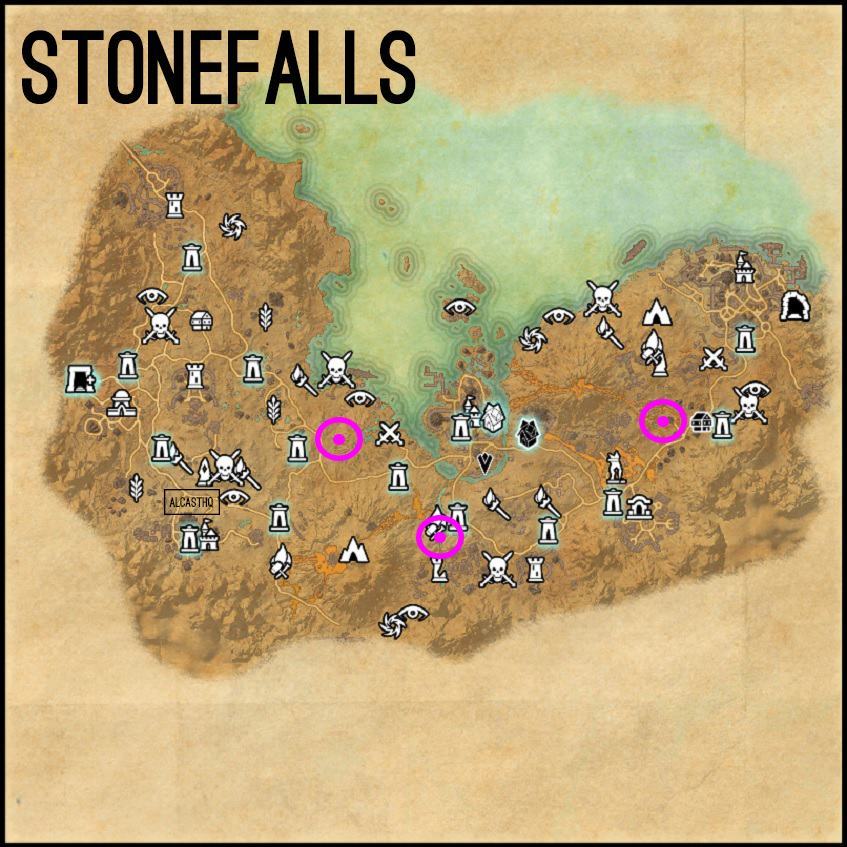 Stonefalls Map for the Psijic Order Leveling Guide