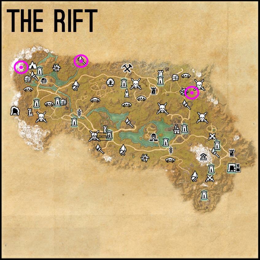 The Rift Map for the Psijic Order Leveling Guide