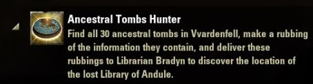 Ancestral Tombs Hunter Achievement