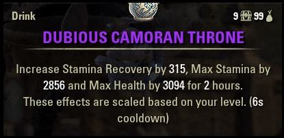 Food buff dubious camoran throne