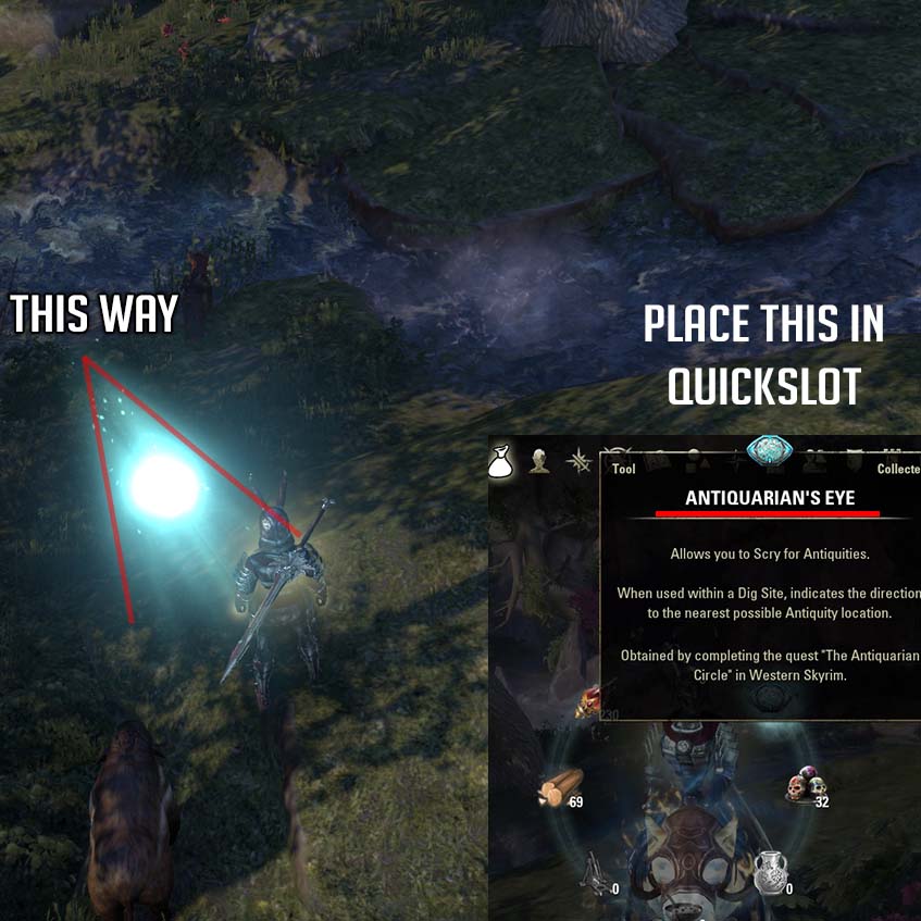 Antiquarians Eye How to use it Arrow ESO