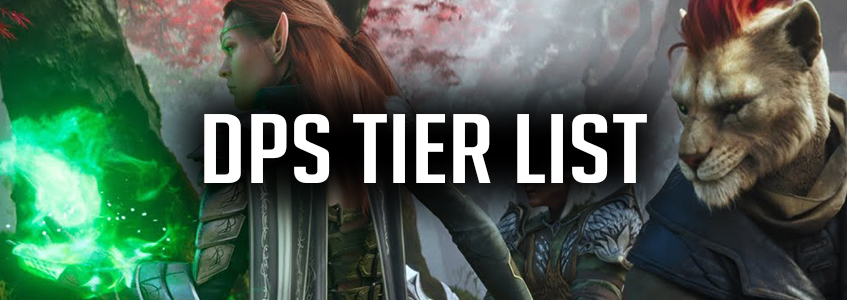 Woodelf and a Khajiit fighting - DPS Tier List Banner Image