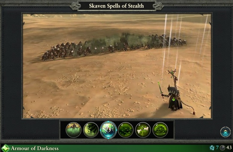 Armour of Darkness spell Skaven Spells of Stealth warhammer magic type