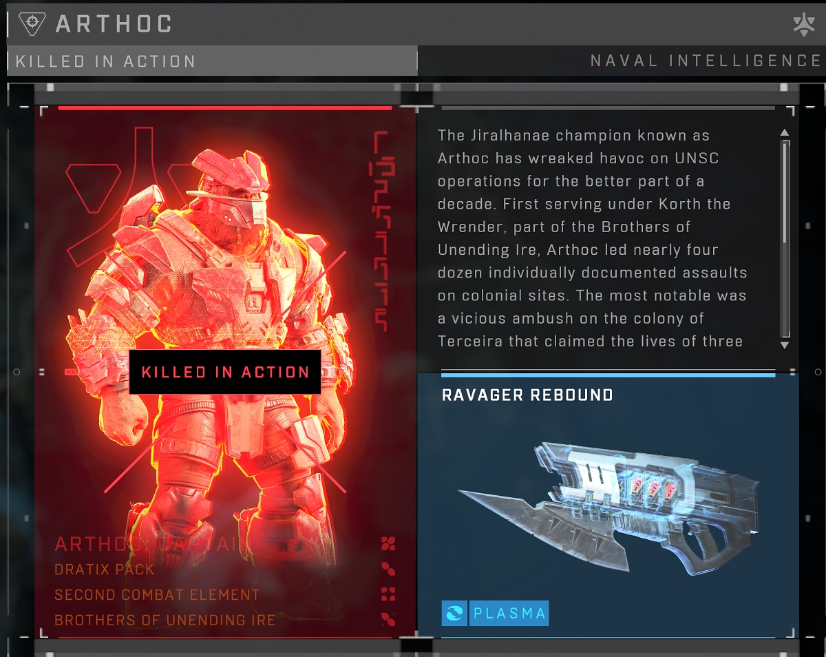 Arthoc, Captian high value target boss halo infinite