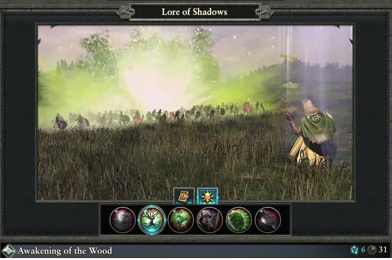 Awakening of the Wood spell lore of shadows warhammer magic type