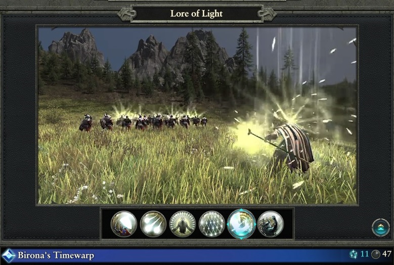 Birona's Timewarp spell lore of light warhammer magic type