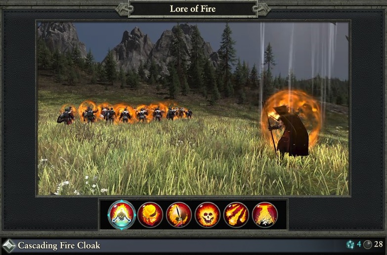 Cascading fire cloak spell lore of fire warhammer magic type
