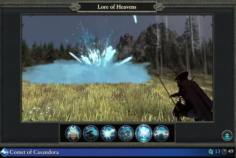 Comet of Casandora spell lore of heavens warhammer magic type