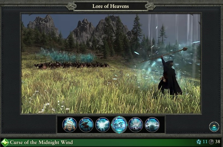 Curse of the Midnight Wind spell lore of heavens warhammer magic type