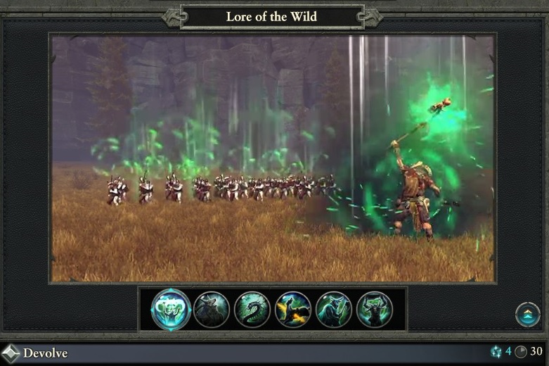 Devolve spell lore of the wild warhammer magic type