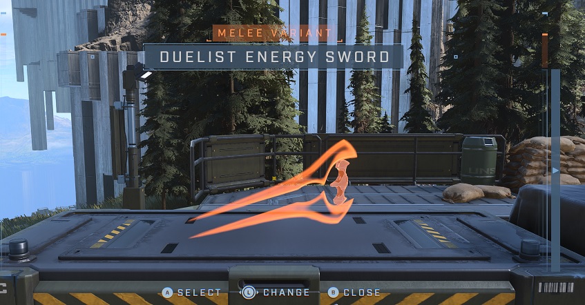Duelist Energy Sword selection at FOB halo infinite