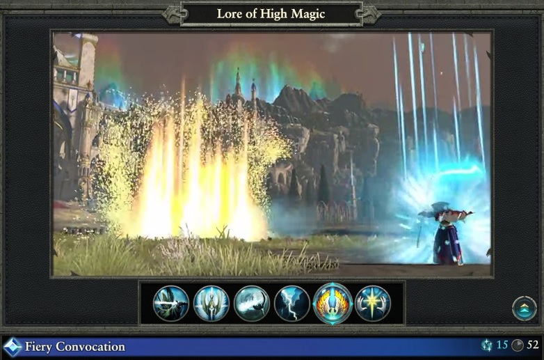 Fiery Convocation spell lore of high magic warhammer magic type
