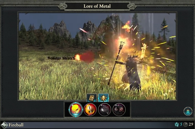 Fireball spell lore of metal warhammer magic type