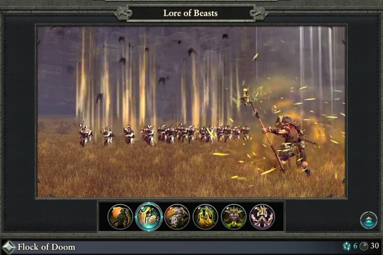 Flock of Doom spell lore of beasts warhammer magic type