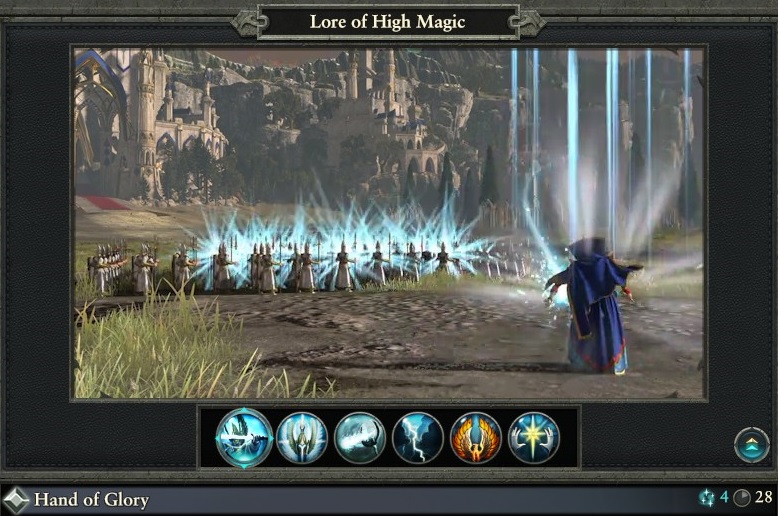 Hand of Glory spell lore of high magic warhammer magic type