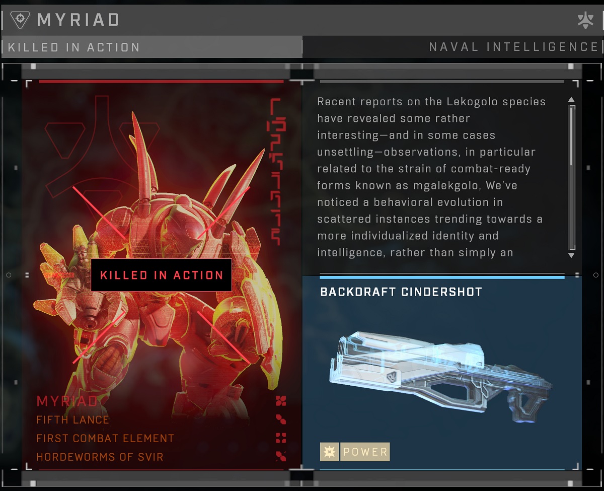 High value target boss Myriad halo infinite Backdraft Cindershot