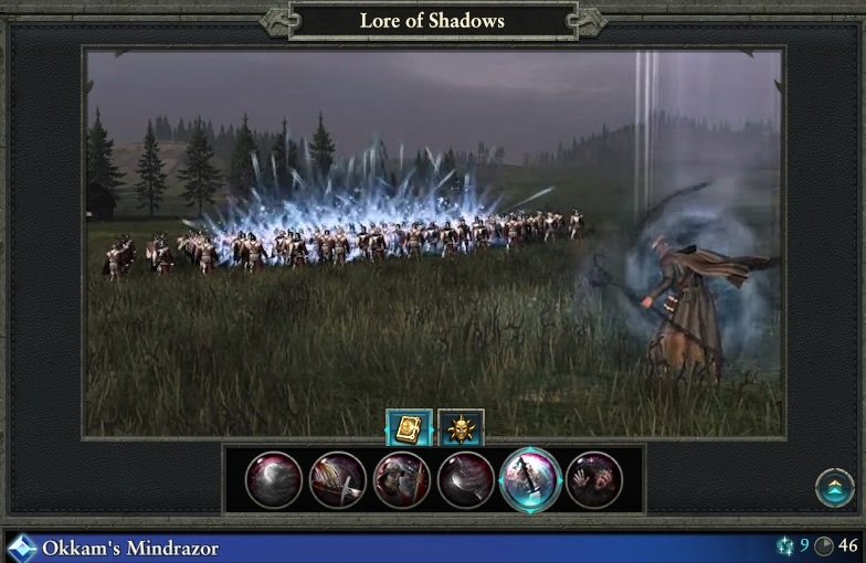 Okkams Mindrazor spell lore of shadows warhammer magic type