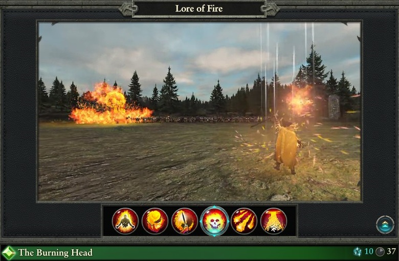 The Burning Head spell lore of fire warhammer magic type