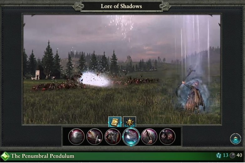 The Penumbral Pendulum spell lore of shadows warhammer magic type