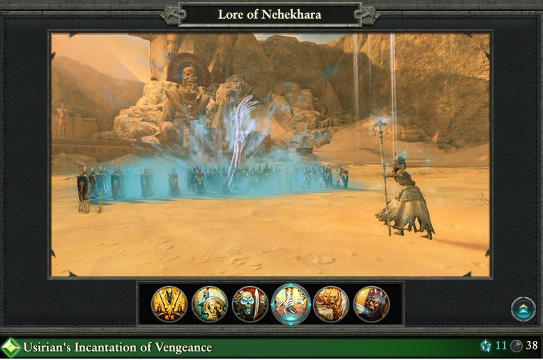 Usirians Incanation of Vengeance spell Lore of Nehekhara warhammer magic type