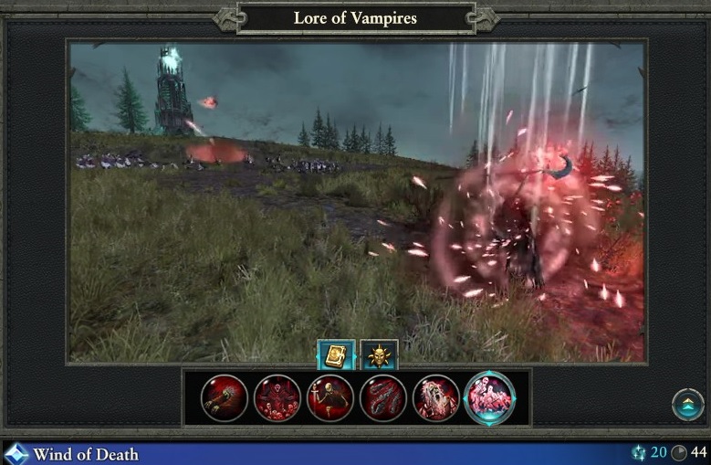 Wind of Death spell lore of vampires warhammer magic type