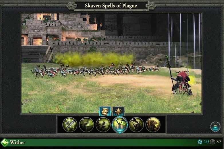 Wither spell Skaven Spells of Plague warhammer magic type