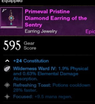 Primeval Pristine Diamond Earring of the Sentry
