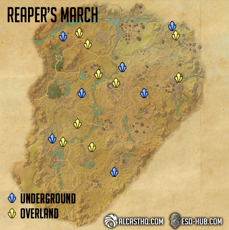 Reaper's March Skyshard Location Maps ESO