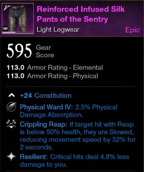 Reinforced Infused Silk Pants of the Sentry
