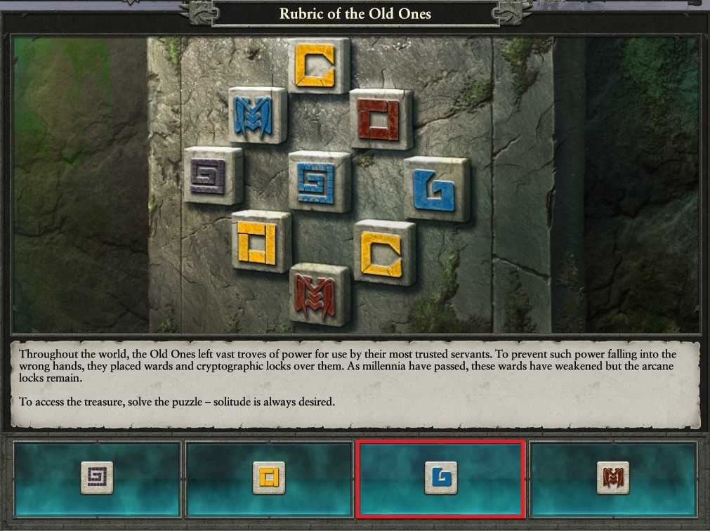 Rubric of the Old Ones puzzle 1 Total War Warhammer 2