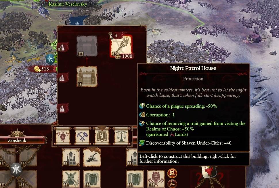 Protection Night Patrol House to remove chaos realm traits Warhammer 3