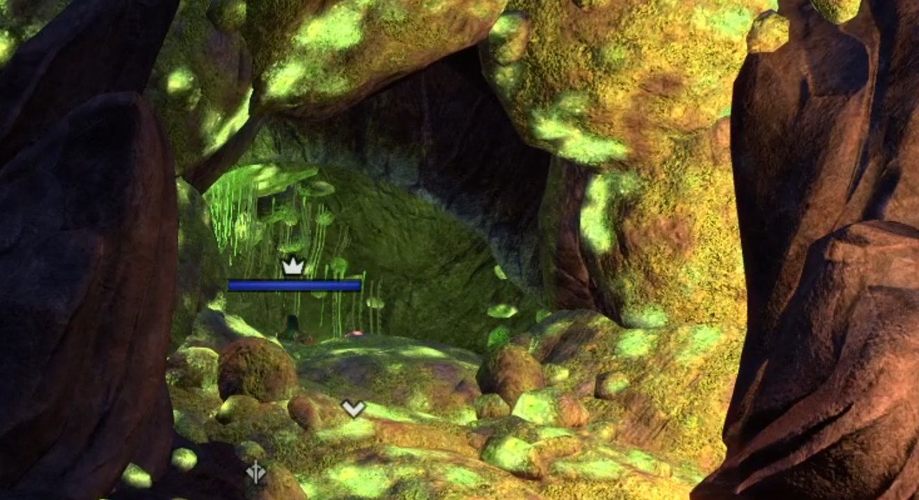 Green cave with Scamp in Scriveners Hall ESO