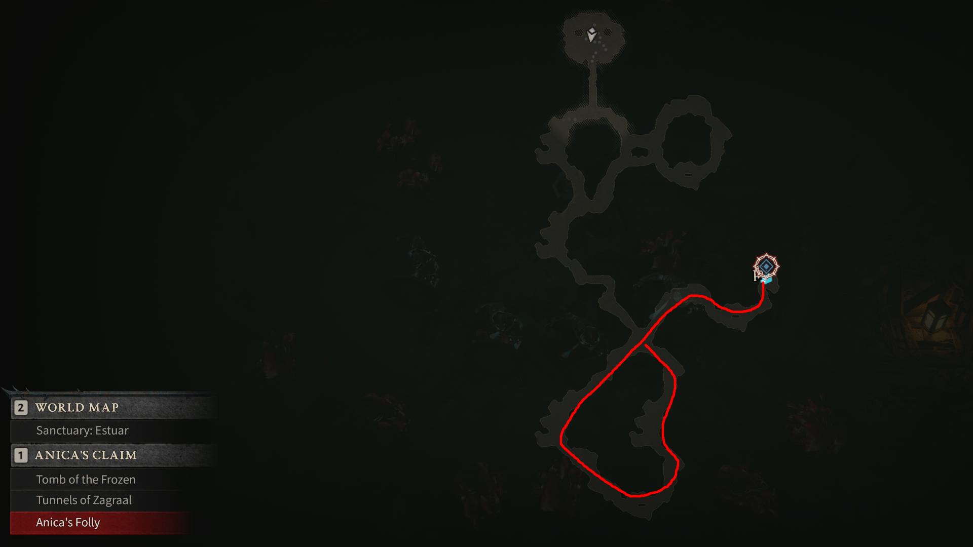 Anicas Claim dungeon route farm gold