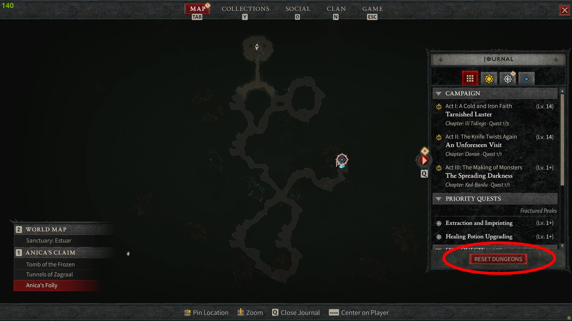 How to reset a dungeon in Diablo 4 D4