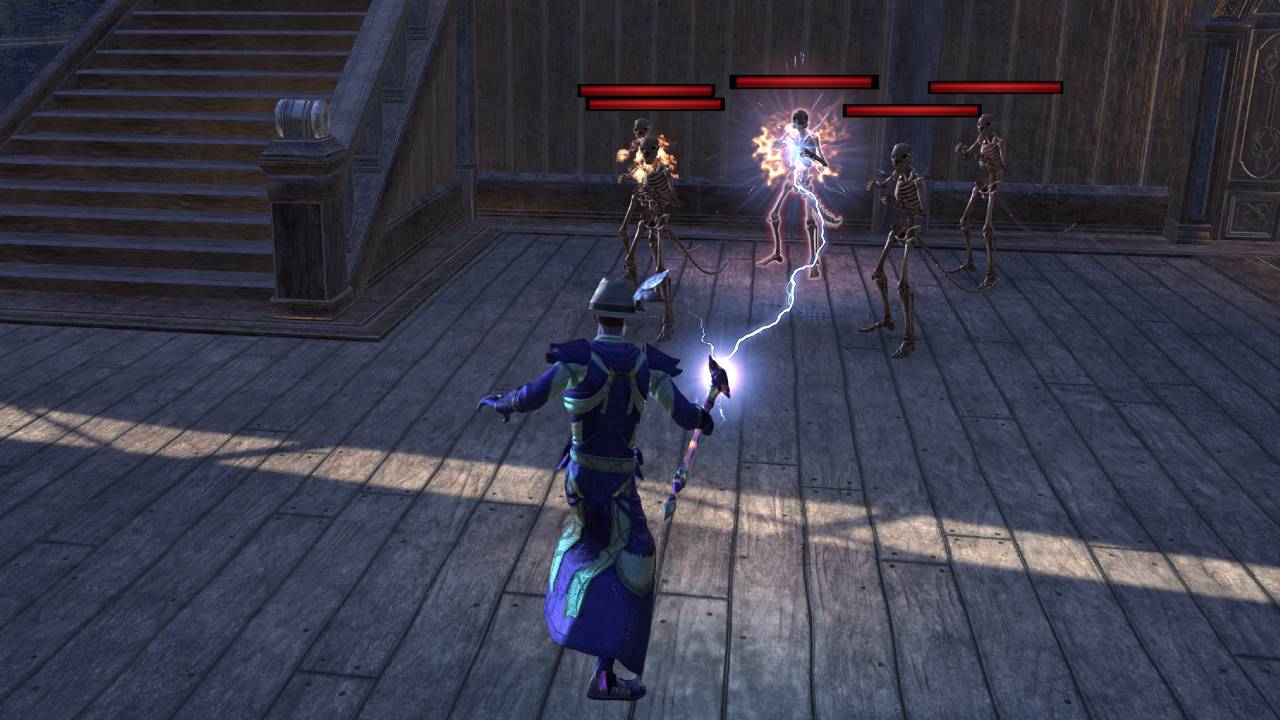 Heavy Attack with Shock Lightning Staff in ESO