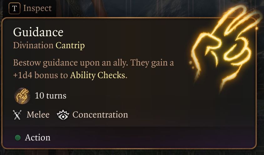Guidance Baldur's Gate 3 Exploration Spells