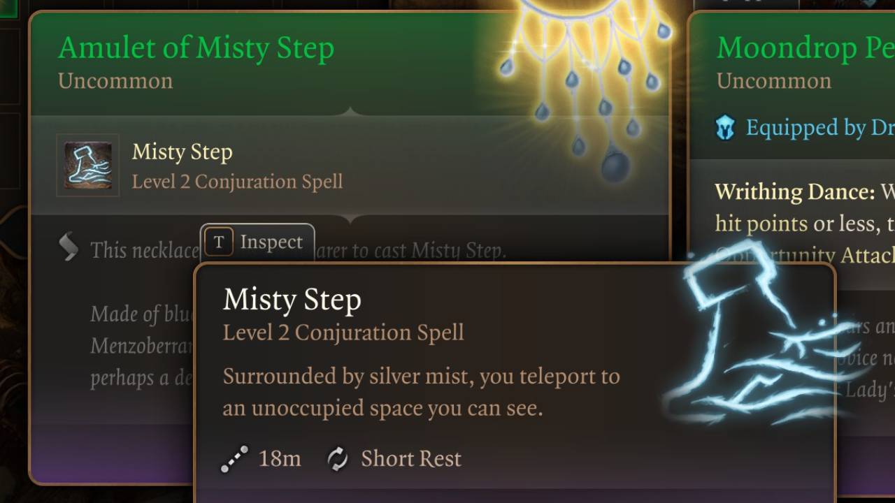 Amulet of Misty Step BG3 Baldurs Gate 3