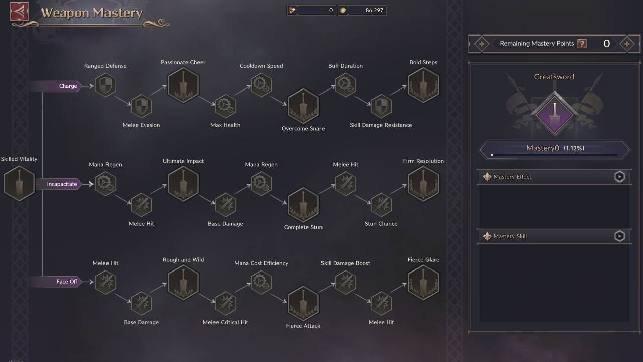 Greatsword Weapon Mastery Throne and Liberty