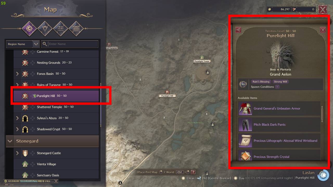 Loot tables in the TL Map