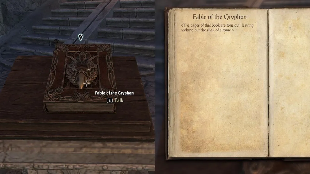 Start the quest by reading the Fable of the Gryphon.