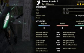Best ESO Stamina Arcanist Build dps pve unbuffed stats