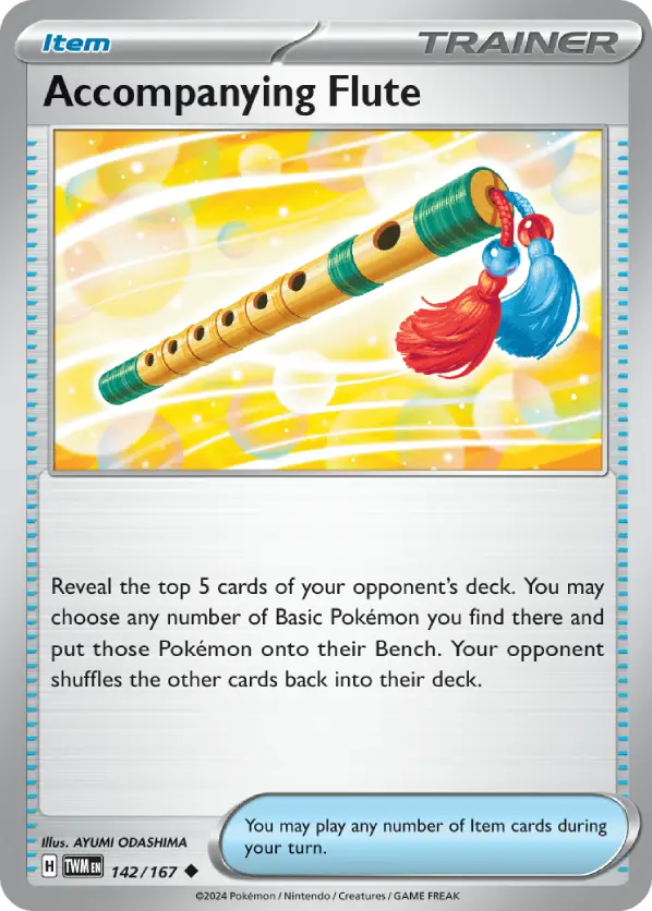Accompanying Flute TWM 142 Pokemon TCG