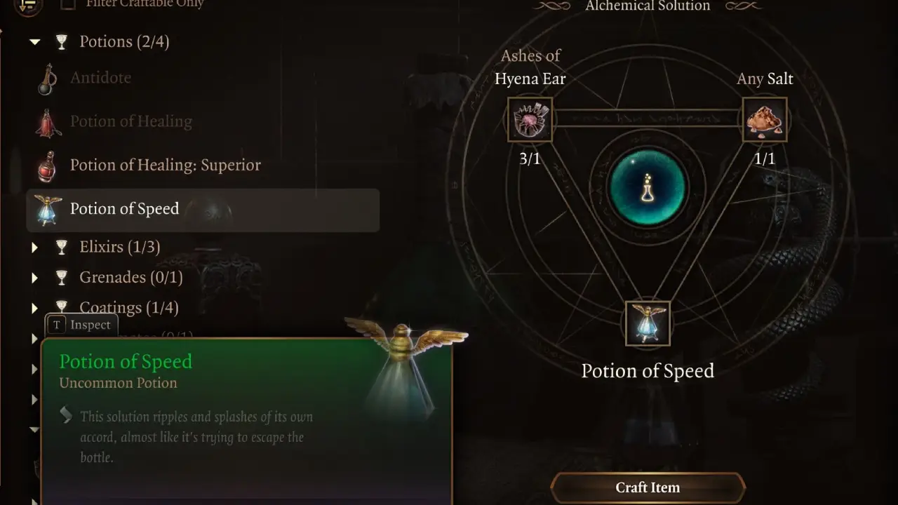 BG3 Laezel Potion of Speed