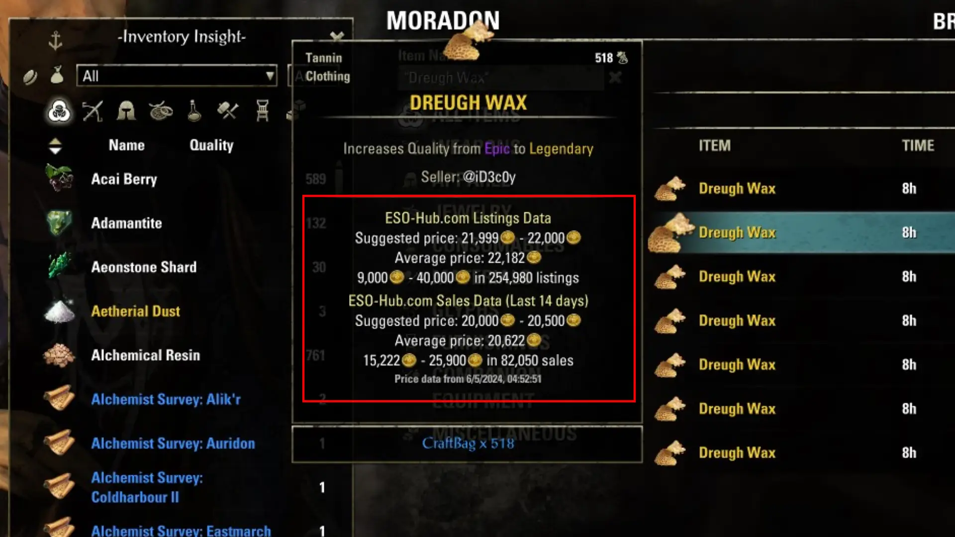 Best ESO Addons ESO Trading Hub Addon Market