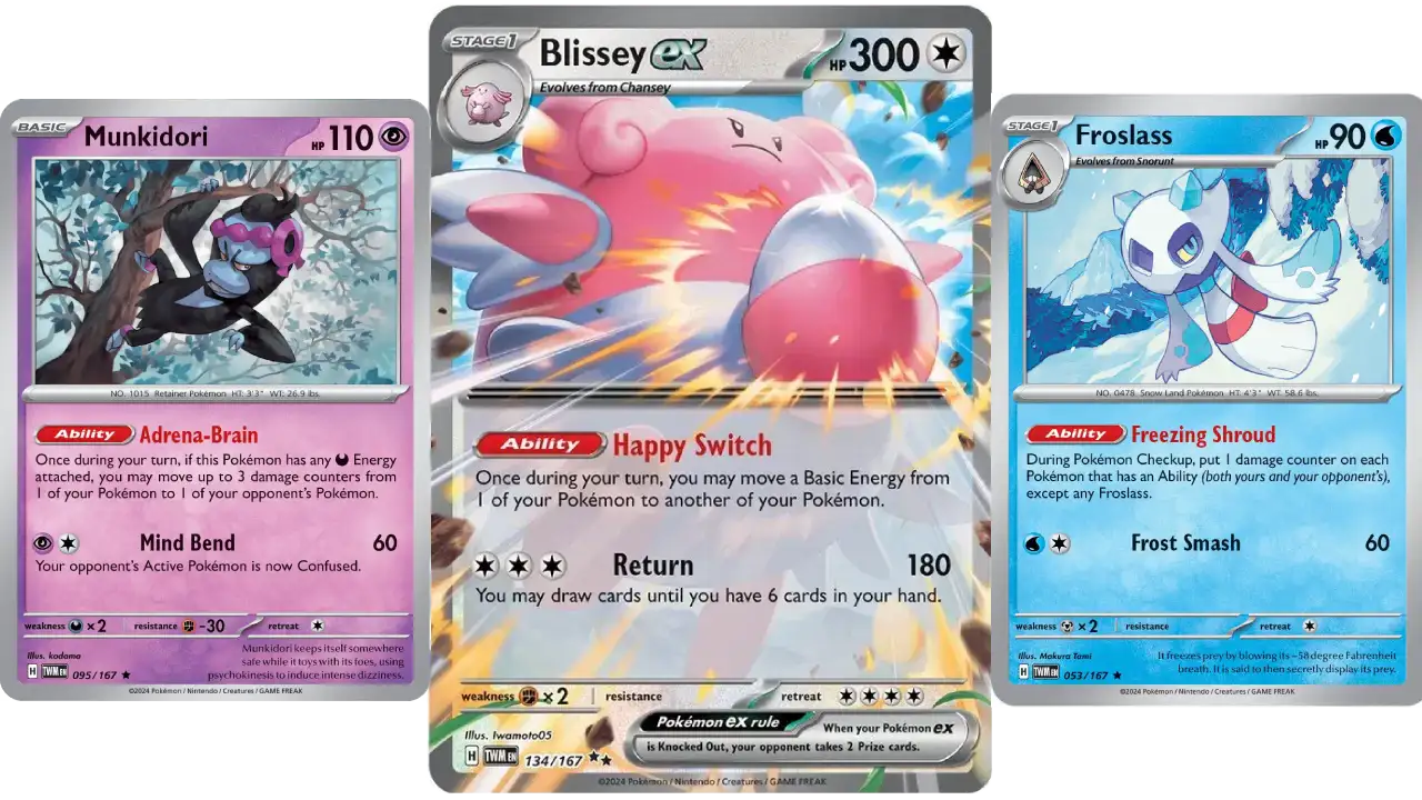 Blissey ex Deck List Core Froslass Munkidori Pokemon TCG