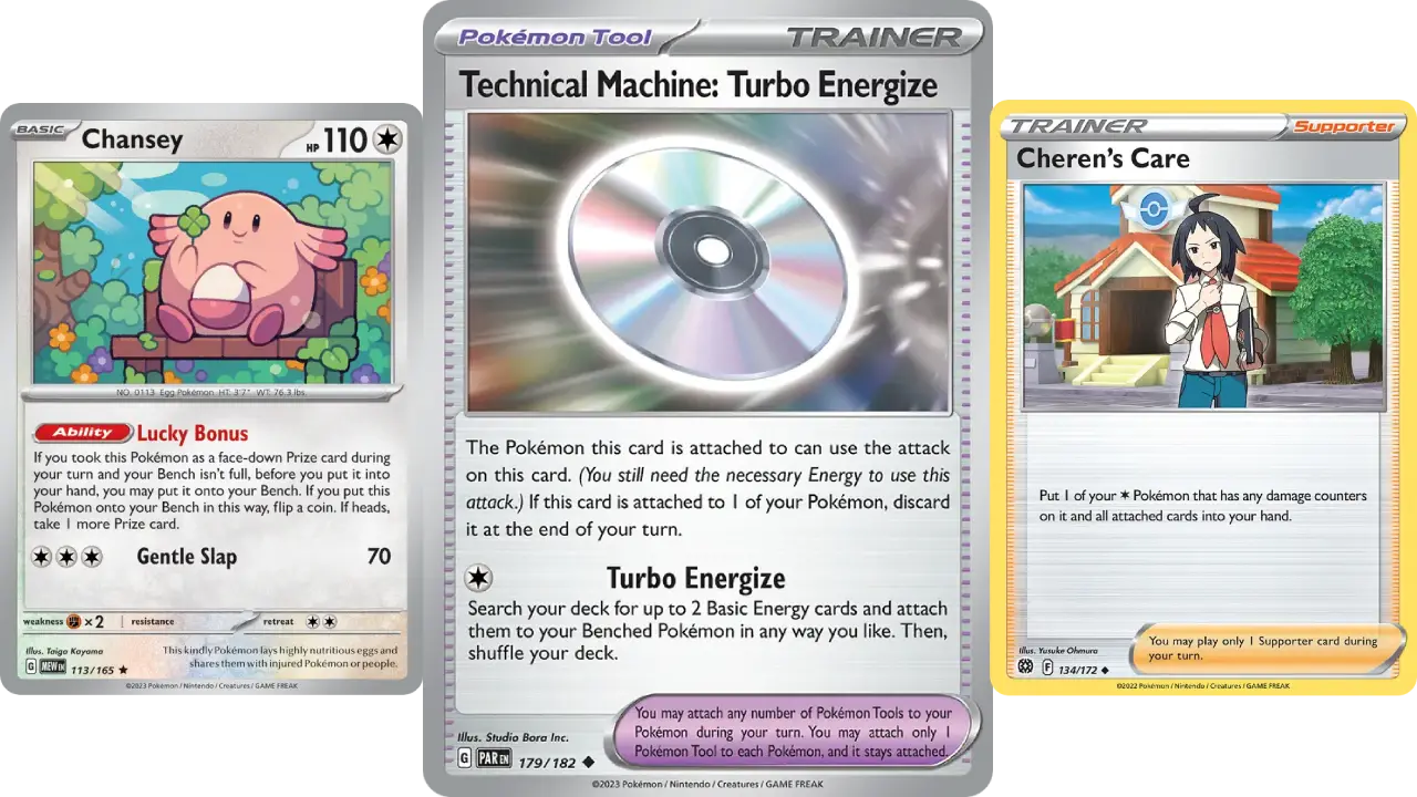Blissey ex deck list Chansey Cherens Care and Turbo Energize Pokemon TCG