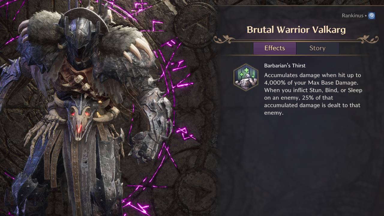 Brutal Warrior Valkarg Guardian Skill Throne and Liberty